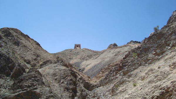 The end of the wall in Jiayuguan