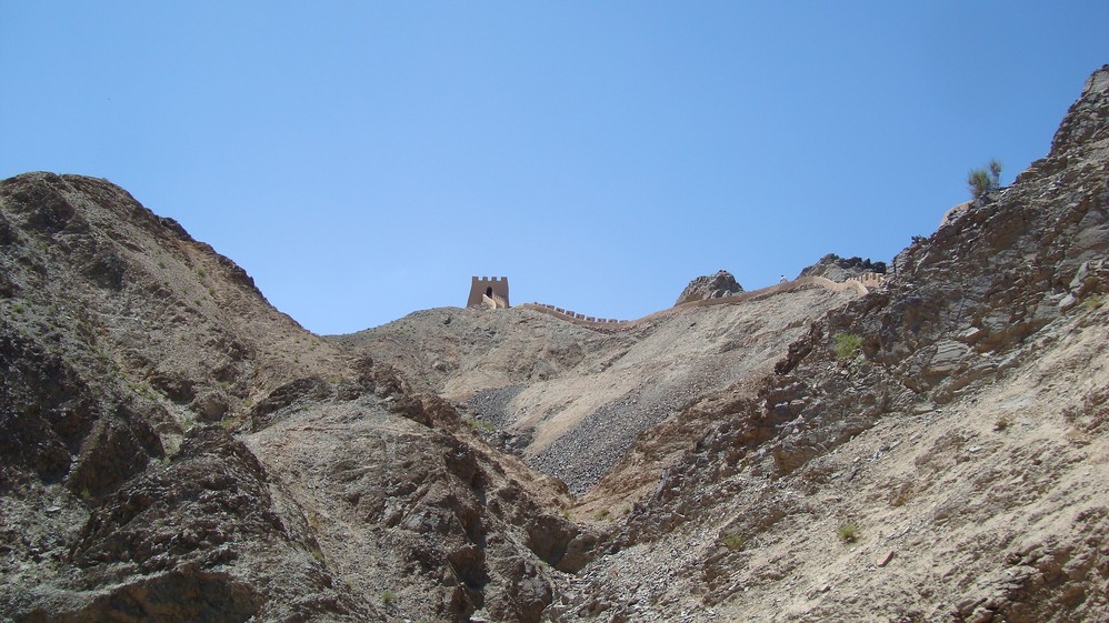 The end of the wall in Jiayuguan