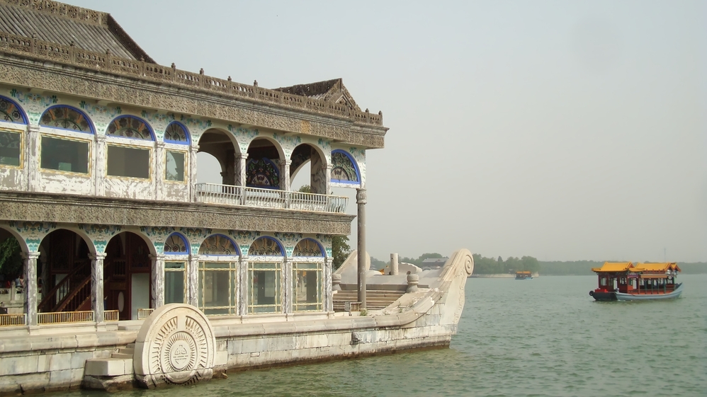 Marble boat at the Summer Palace park in Beijing