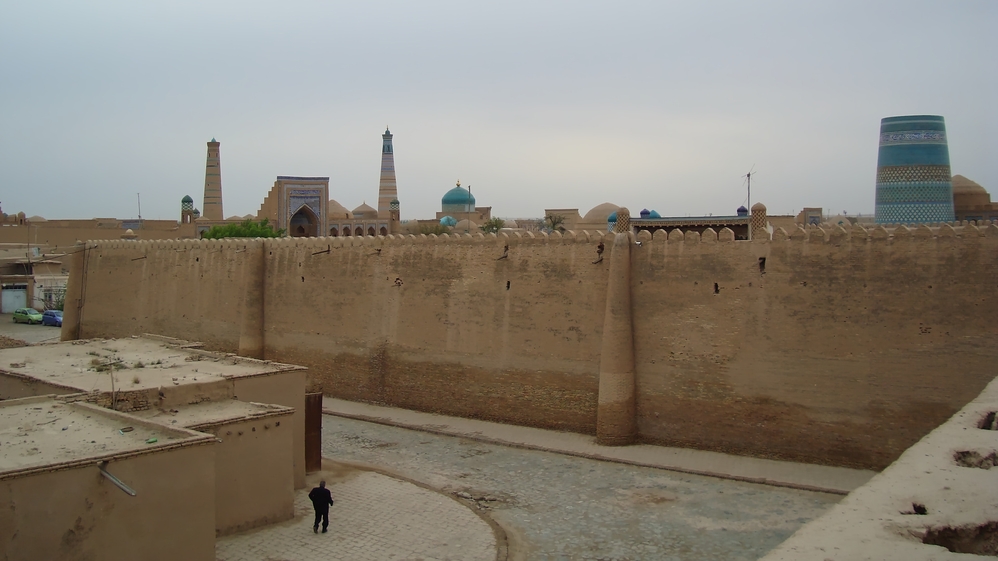 Walking on top of the city wall