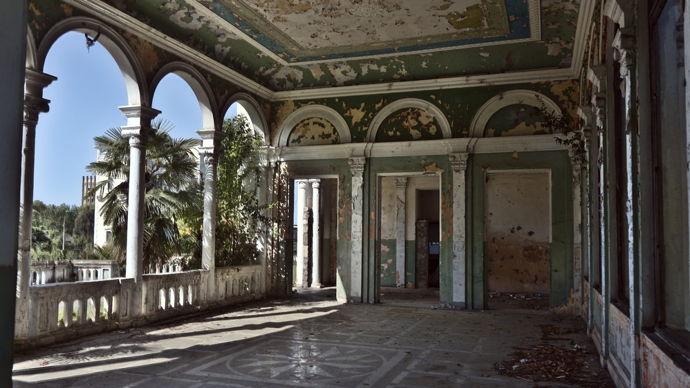 Abandoned railway station in Sukhumi