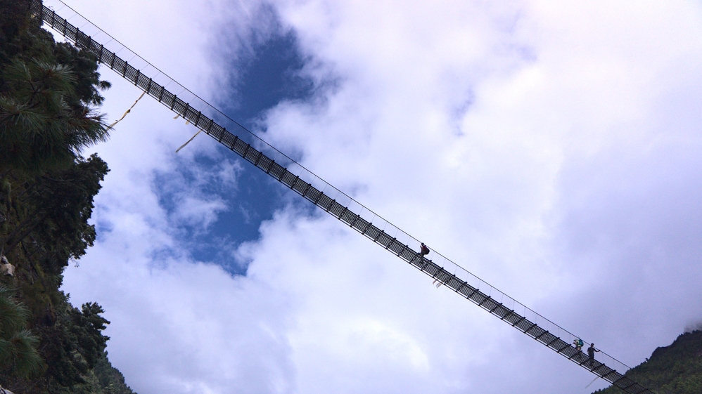 Suspension bridge in the Khumbu Valley